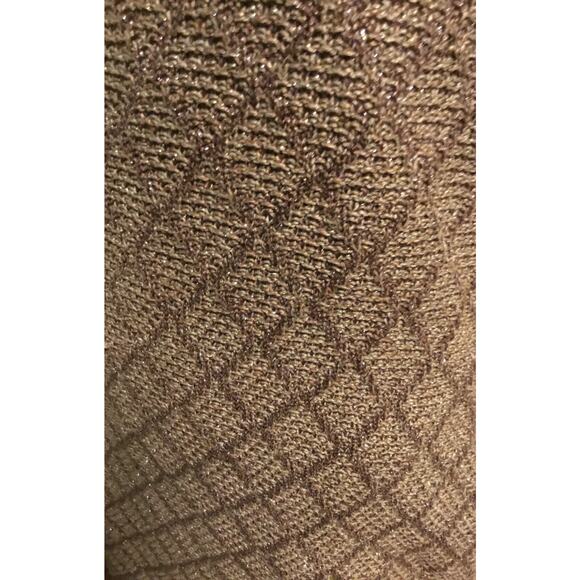 Ralph Lauren blue label Tan Gold metallic Sleeveless Sweater/Body-Con Dress - Picture 7 of 7